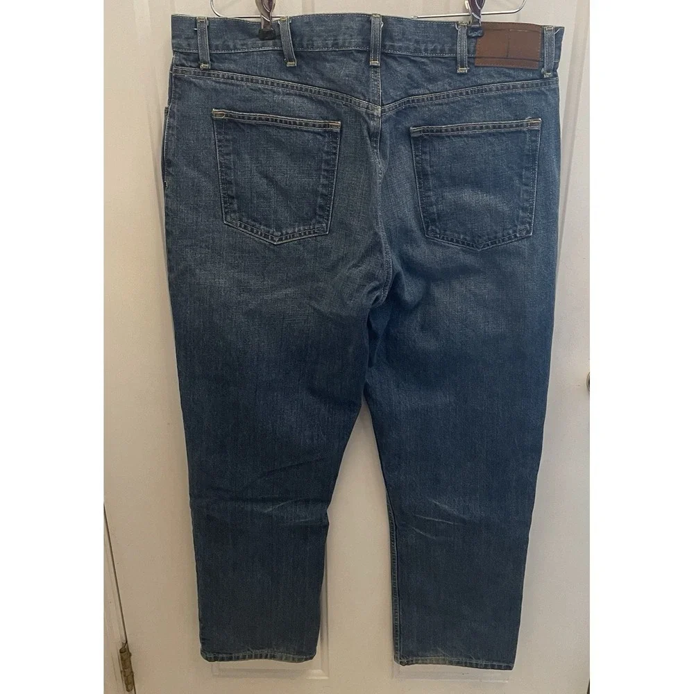 Tommy Hilfiger Jeans Mens 40x32 Blue Medium Wash Cotton Straight Fit‎ Denim